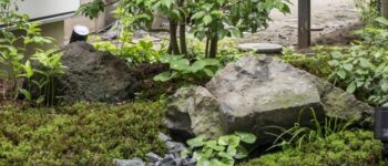 庭石の据え付け、撤去